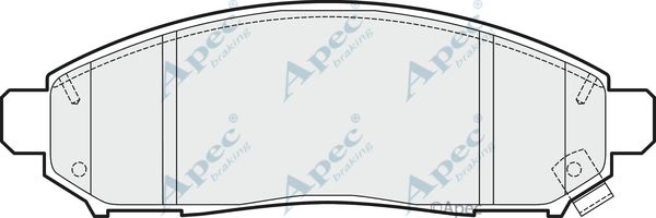 APEC BRAKING Комплект тормозных колодок, дисковый тормоз PAD1490